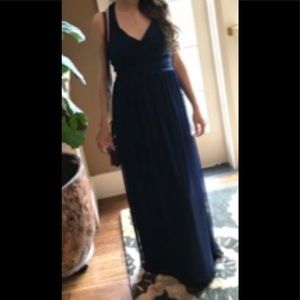 Vera Wang dress , David’s bridal , marine color